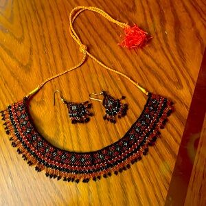 India necklace and earrings